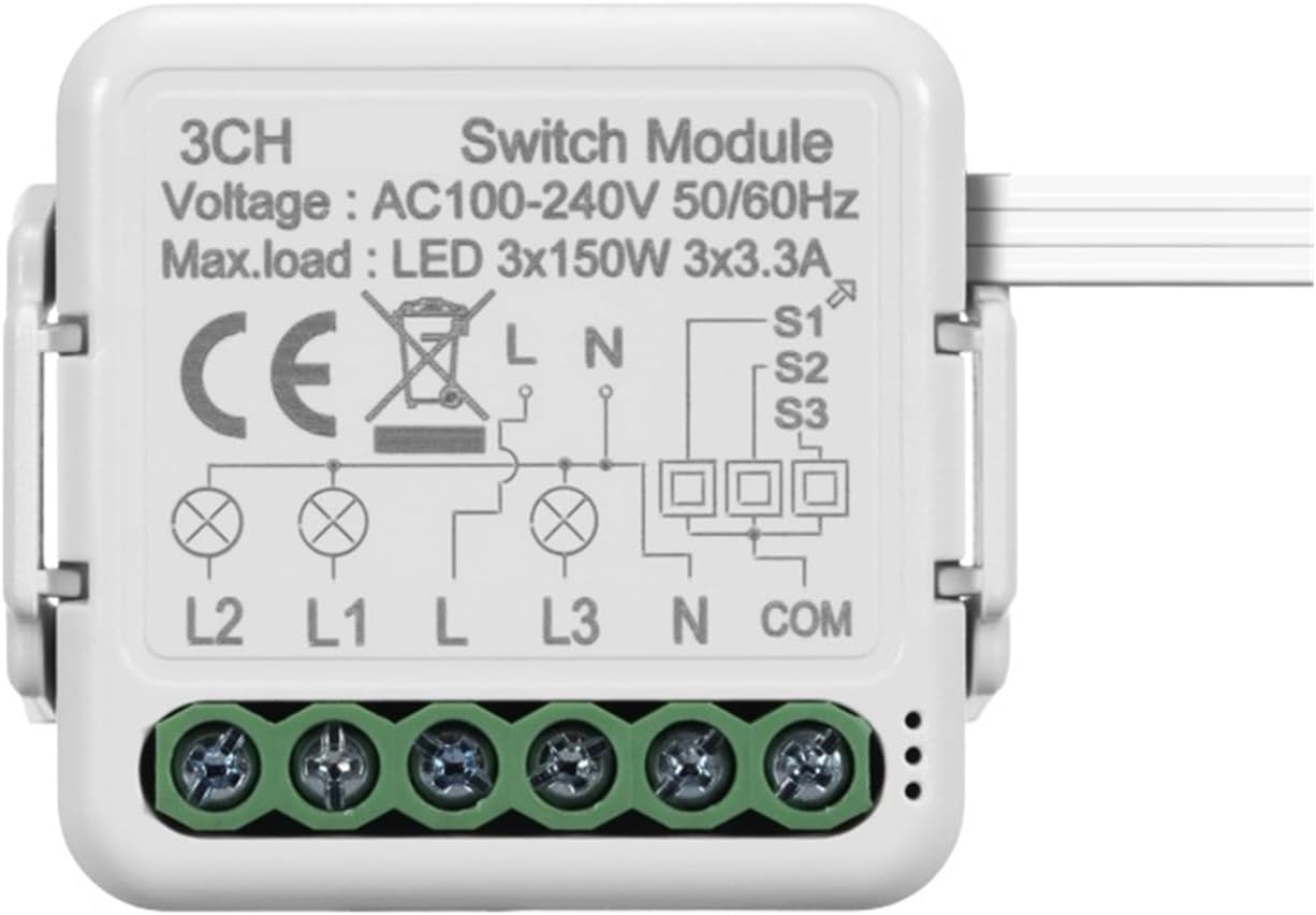 Circuit Breaker Switch Module 10A 100-240V 1/2/3/4 Groups LED dimmer LED Controller(1-Gang)