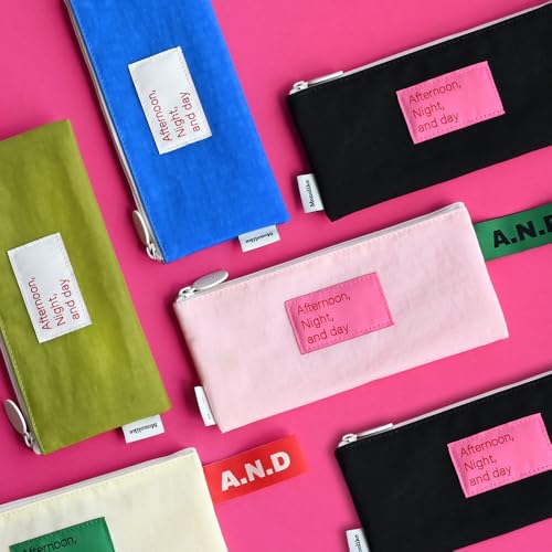 Image of Monolike Afternoon Night and Day flat pen case, Blue - Pencil Pouch, Portable Pencil Bag, Pencil Case, Office Pouch case