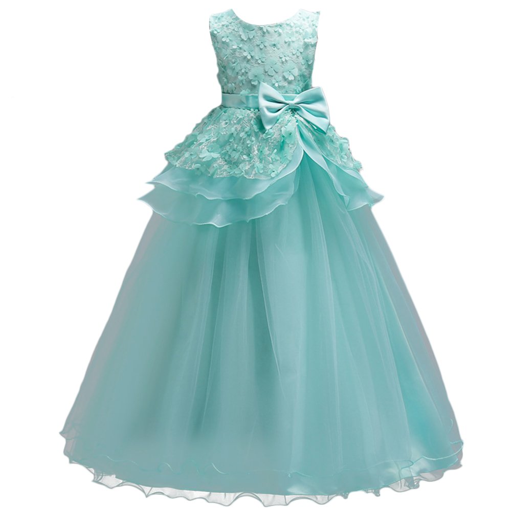 Vestito Principessa Bambina - Ricamo Fiori, Per Cerimonie