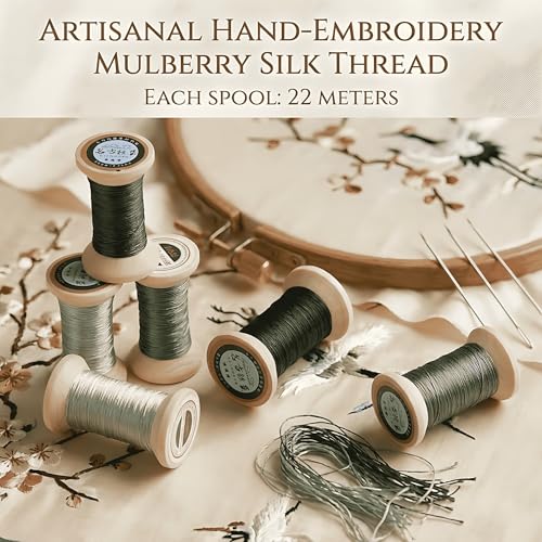 Image of Natural 100% Mulberry Handmade Embroidery Silk Thread Silk Floss (40)