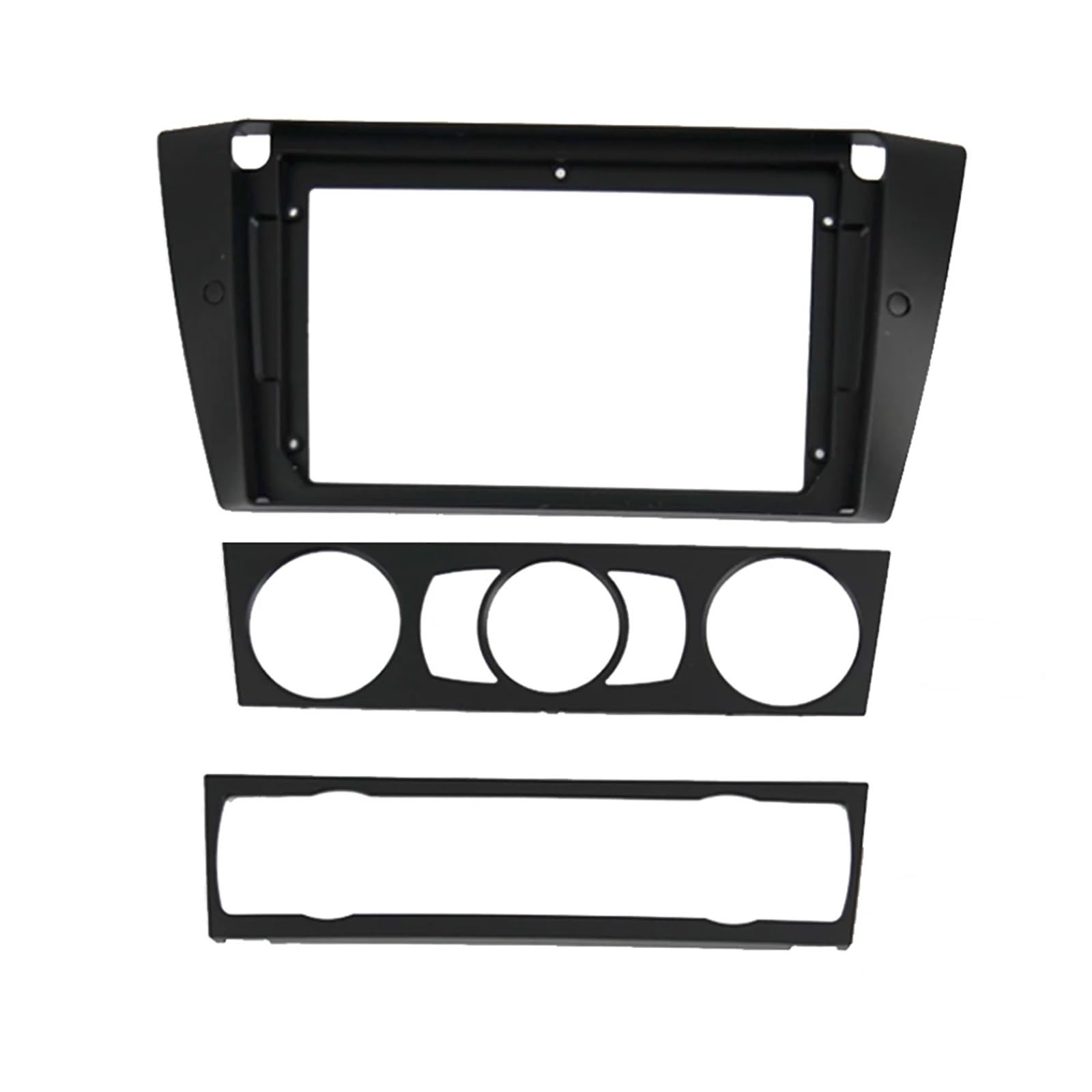 Cadre Façade Cache-Radio Façade d'autoradio 2 DIN Compatible avec BMW Série 3 E90 E91 E92 E93, kit de Panneau façade, câble d'alimentation et boîtier CANbus Inclus | Frame