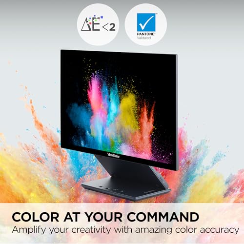 Image of ViewSonic VP1656 15.6 Inch 1200p ColorPro Monitor, IPS Display with Pantone Validated Color Accuracy for Immersive Second Screen Productivity, Advanced Ergonomics, 40W USB-C, and Micro HDMI Inputs