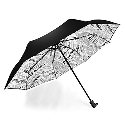 Paraguas automático, SUAVER Paraguas de viaje plegable automático, Protección UV Parasol impermeable para exterior, Automático Abrir / Cerrar y antideslizante manejar (Crisantemo)