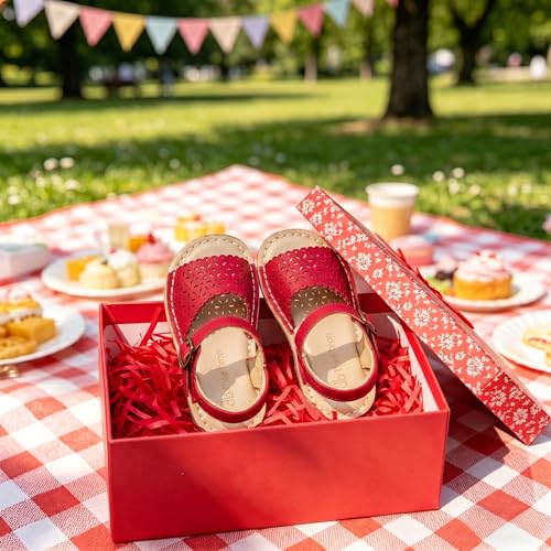 Image of THEE BRON Toddler Girls Vintage Open Toe Sandals Cushioned Comfy Summer Dress Shoes