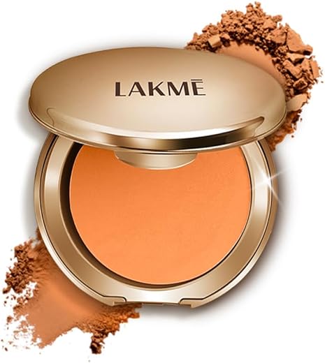 Lakme 9 to 5 Flawless Matte Complexion Compact Powder, Almond, Absorbs Oil, Conceals & Gives Radiant Skin – All Day Matte Finish Face Makeup, 8 g