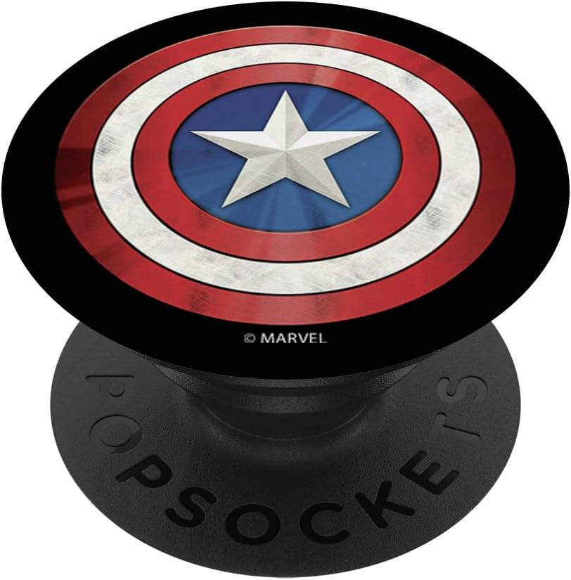 Marvel Captain America Shiny Shield Icon PopSockets PopGrip for MagSafe