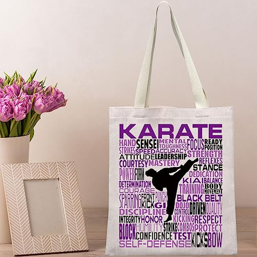 Bolsa tote de lona de karate canvas miniatura 6