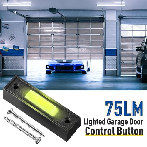 Lighted Doorbell Button, Garage Door Opener Switch with LED Light, 41A4166 Wall Mounted Push to Exit Ringer Button - Additional View