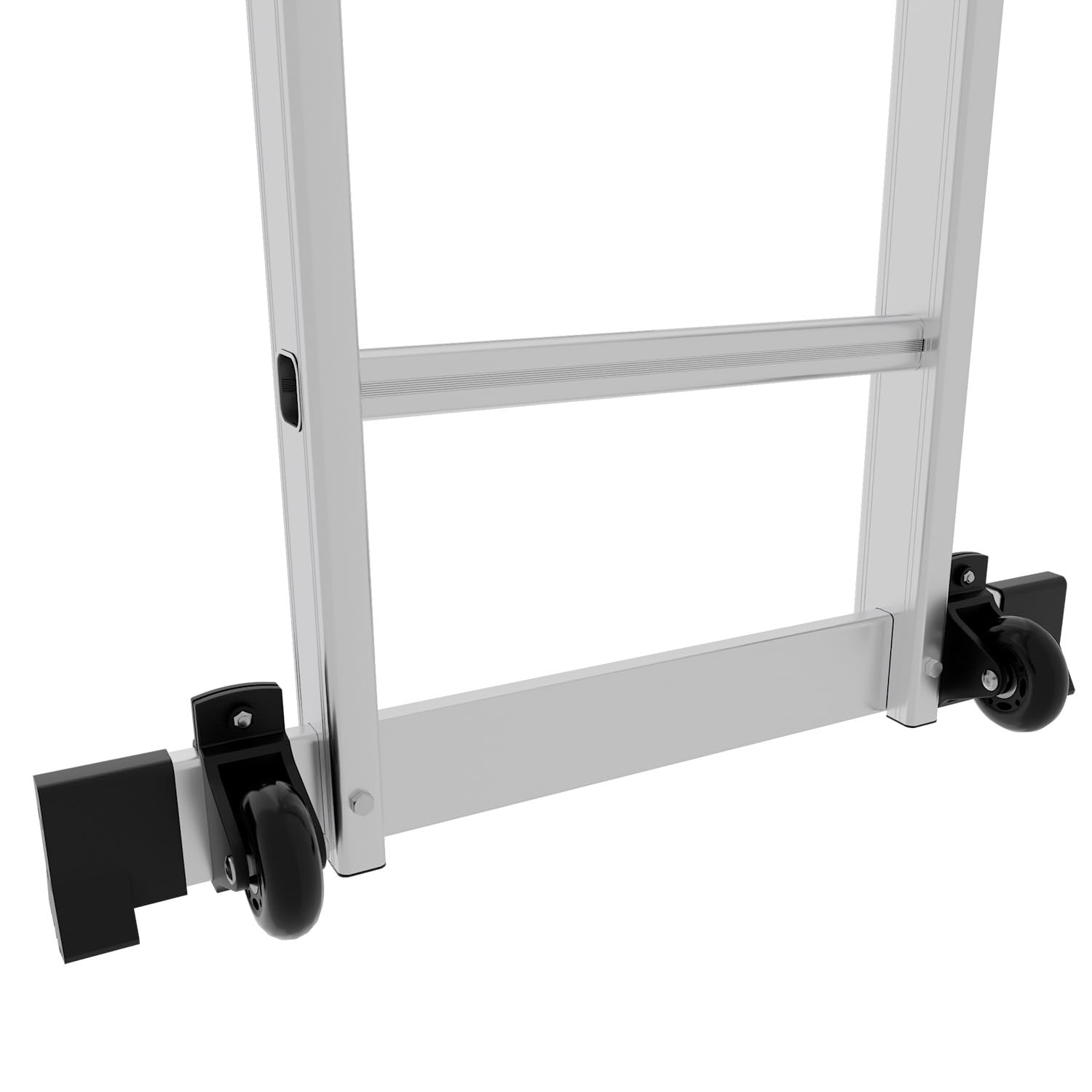 Sonnewelt Scala Multiuso in Alluminio 4x5 Gradini - 5,8 m Con Piattaforma e 2 Ponteggi - Pieghevole, 20 Gradini, Fino a 150 kg, Argento