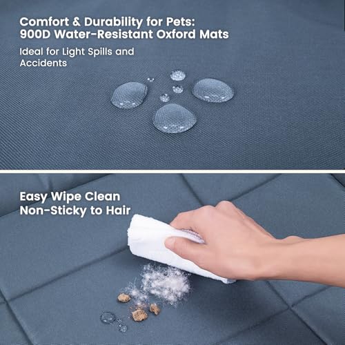 Miguel Oxford 900D Outdoor Waterproof Dog Bed for Metal Dog Crates Water-Resistant All Weather Pet Mat Durable Easy Wipe Clean Travel Indoor Outdoor Puppy Cat Crate Bed 36inch, Blue