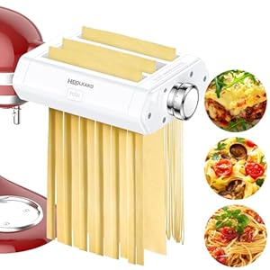 Pasta Attachment for KitchenAid Stand Mixer, 3 in 1 Set Pasta Maker KitchenAid Attachment Includes Spaghetti Cutter, Pasta Sheet Roller and Fettuccine Cutter, KitchenAid Mixer Attachments by Heiolkako Pasta Attachment for KitchenAid Stand Mixer 3 in 1 Set Pasta Maker KitchenAid Attachment Includes Spaghetti Cutter Pasta Sheet Roller and Fettuccine Cutter KitchenAid Mixer Attachments by Heiolkako