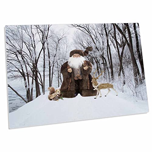 3dRose Santa Claus Dressed in Brown - Desk Pad Place