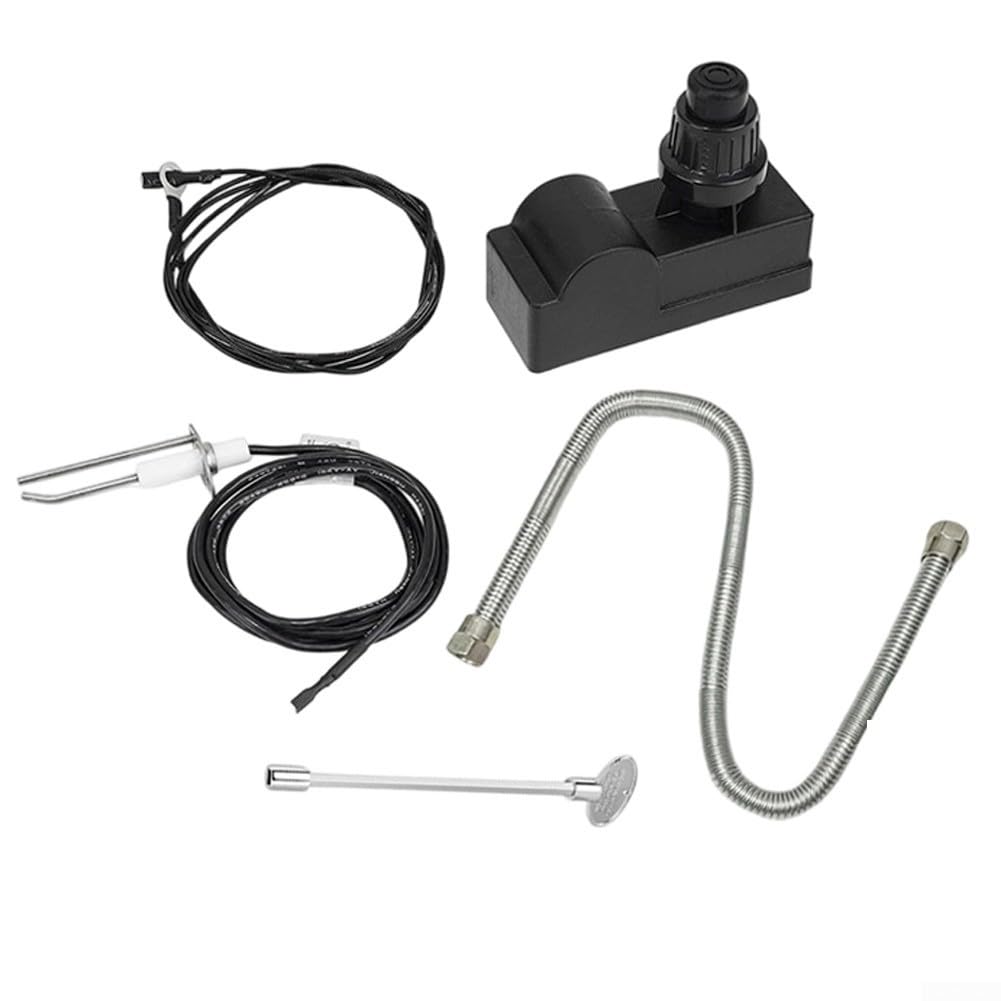 Kit de encendido con botón pulsador para cuencas de fuego de gas (B)