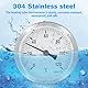 Udbrud Anlegethermometer Heizungsrohr, 3 Stück Rohrthermometer mit 3 Feder Ø 63 mm Zeigerthermometer mit Edelstahlzeiger Rohr-Thermometer 0-120 °C Wasserdichte Staubdichte Heißwasser Thermometer