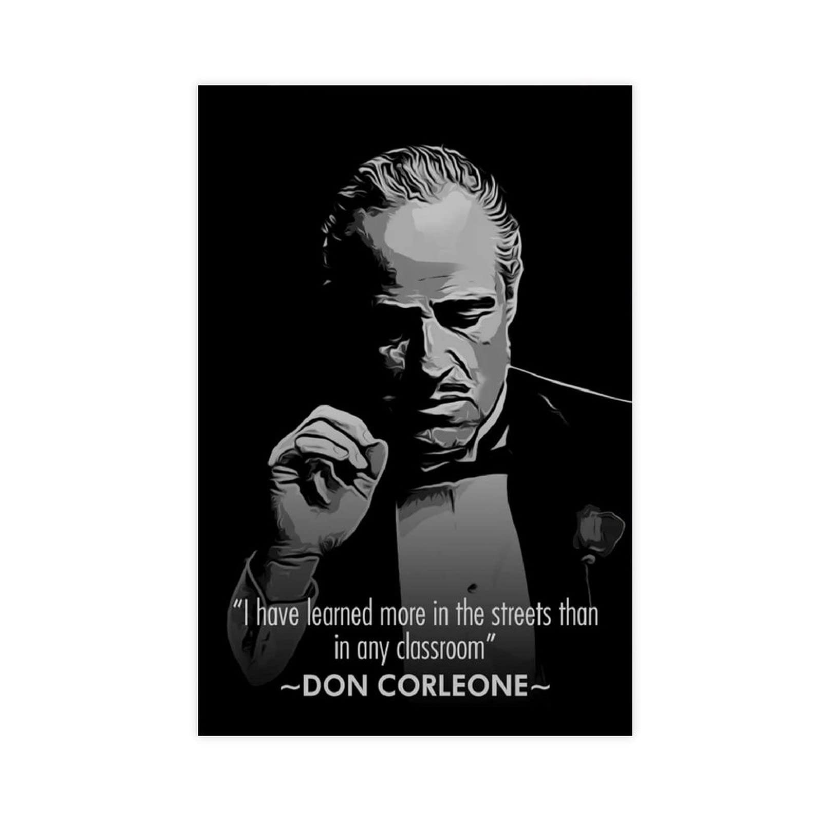 Yingxi The Godfather Movie Posters Don Vito Corleone Motivational Quote 8 Canvas Wall Art Decor Print Picture Paintings For Living Room Bedroom Decoration Unframe:12×18Inch(30×45Cm)