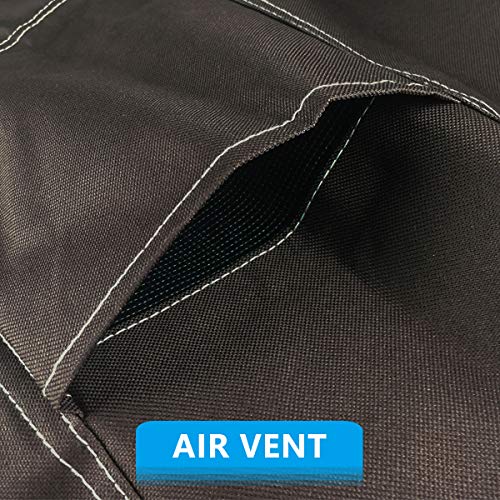 Air Jade Air Conditioner Cover for Outside Central AC Units 28 x 28 x 32 inches, Heavy Duty Outdoor Condensing Unit Square Waterproof Covers, Brown - Thumbnail 7