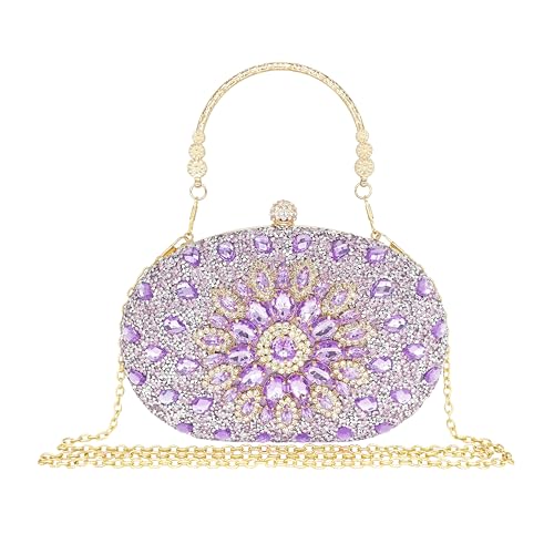 Image of MAIRLOM Rhinestone Clutch Purses for Women Evening Bag Sparkly Handbag | Diamond Clutches Purse Glitter Crystal Gemstone Shoulder Bags Luxury Handbags for Wedding Formal Party Prom