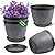 Quarut 4 Pack 15 Inch Large Planter Pot for Plants Outdoor Indoor, Plastic Flower Pots with Drainage Hole & Saucer, Modern Decorative Medium Large Plant Garden Pot, Plant Container for House (Gray)