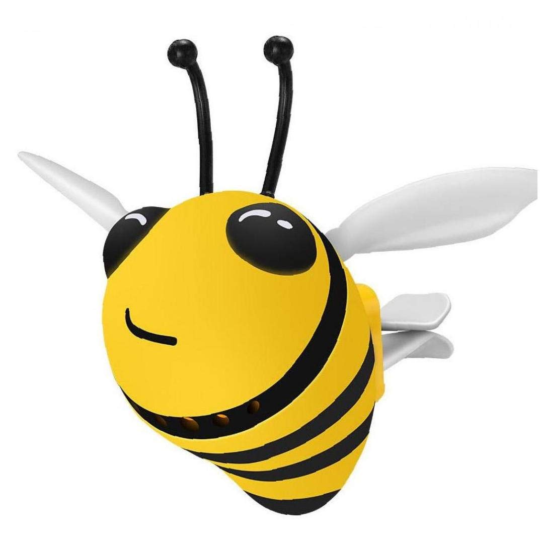Hotaden Car Air Freshener - Bee Cartoon Air Vent Fragrance Clip - Universal Fit - Blue, Pink, Yellow
