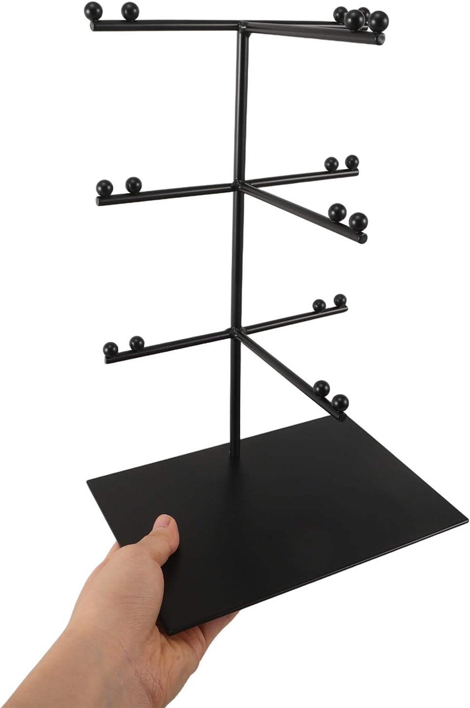 Metal Sunglasses Organizer 3-layer Eyewear Display Stand Rack Holder for Retail Shops and Home Use, Multi-tier Black Metal Sunglass Display Rack