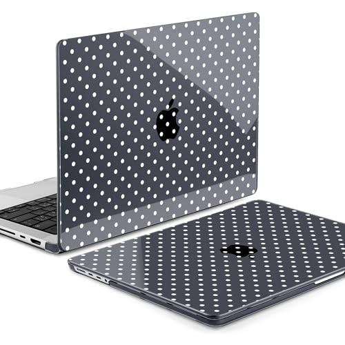 Image of MEEgoodo Case for MacBook Pro 16 inch 2026 2024 2023 2021, Laptop Hard Shell Compatible with M5 M4 M3 M2 M1 Pro /Max Chip, Fit Model A3429 /A3428 /A3403 /A3186 /A2991 /A2780 /A2485, White Polka Dot
