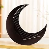 Moon Lyre Harp 8 Strings | Wooden Musical Instrument for Adults & Kids of All Experience Levels (Bla