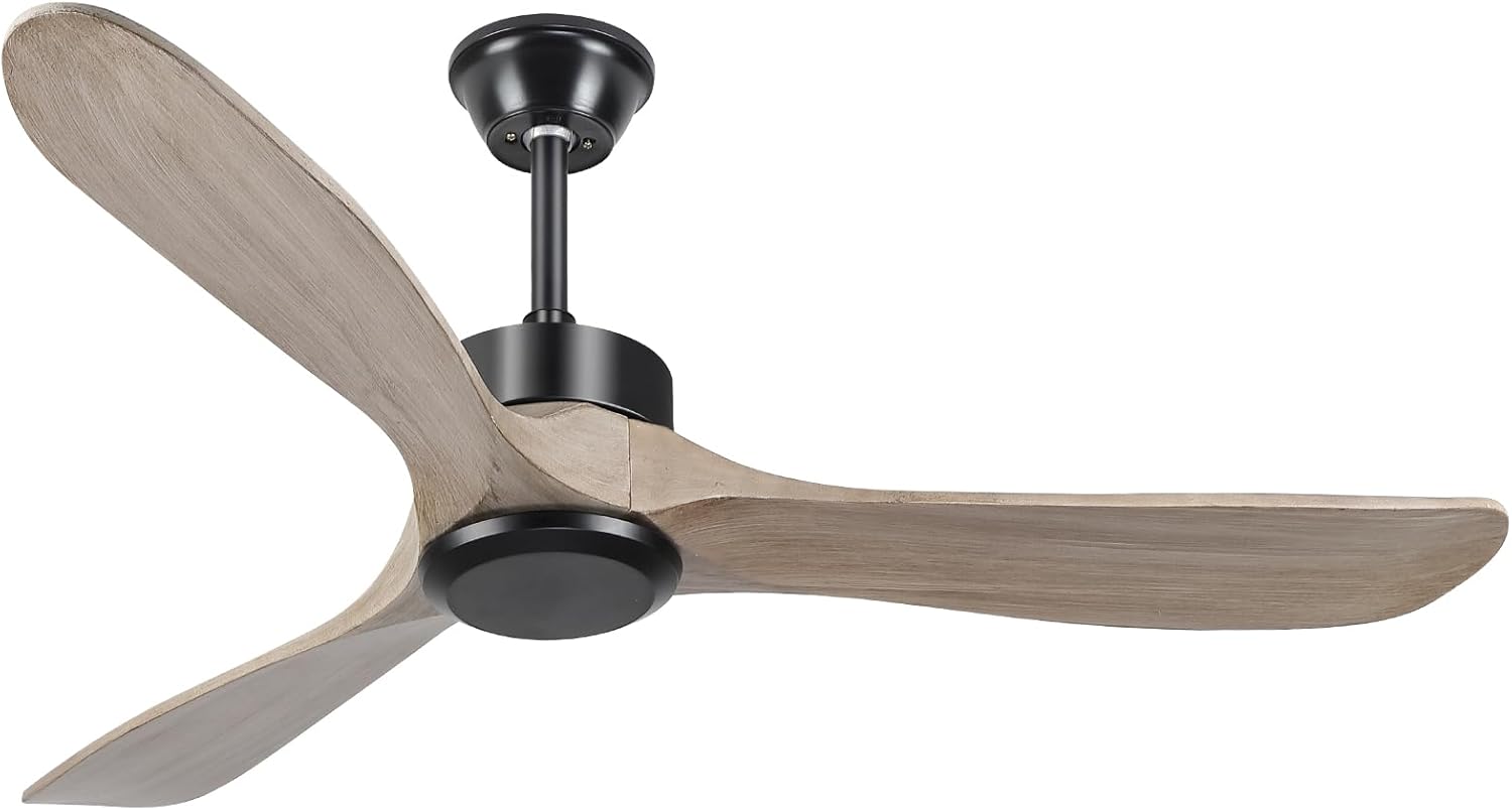 Dannilong 60” Ceiling Fan Without Light, 3 Solid Wood