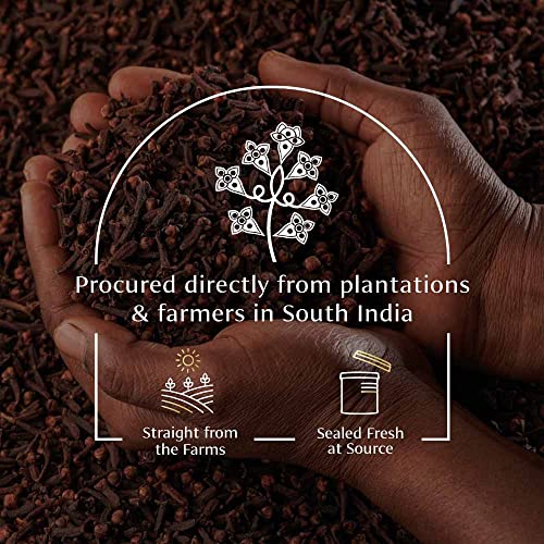 Image of VAHDAM, Organic Clove Whole (1.7oz /50g) Handpicked Whole Cloves, Gluten Free, Non GMO, 100% Raw | Warm & Flavorful Spice | Great for Cooking, Smoothies, Pomander Balls, Potpourri & Tea