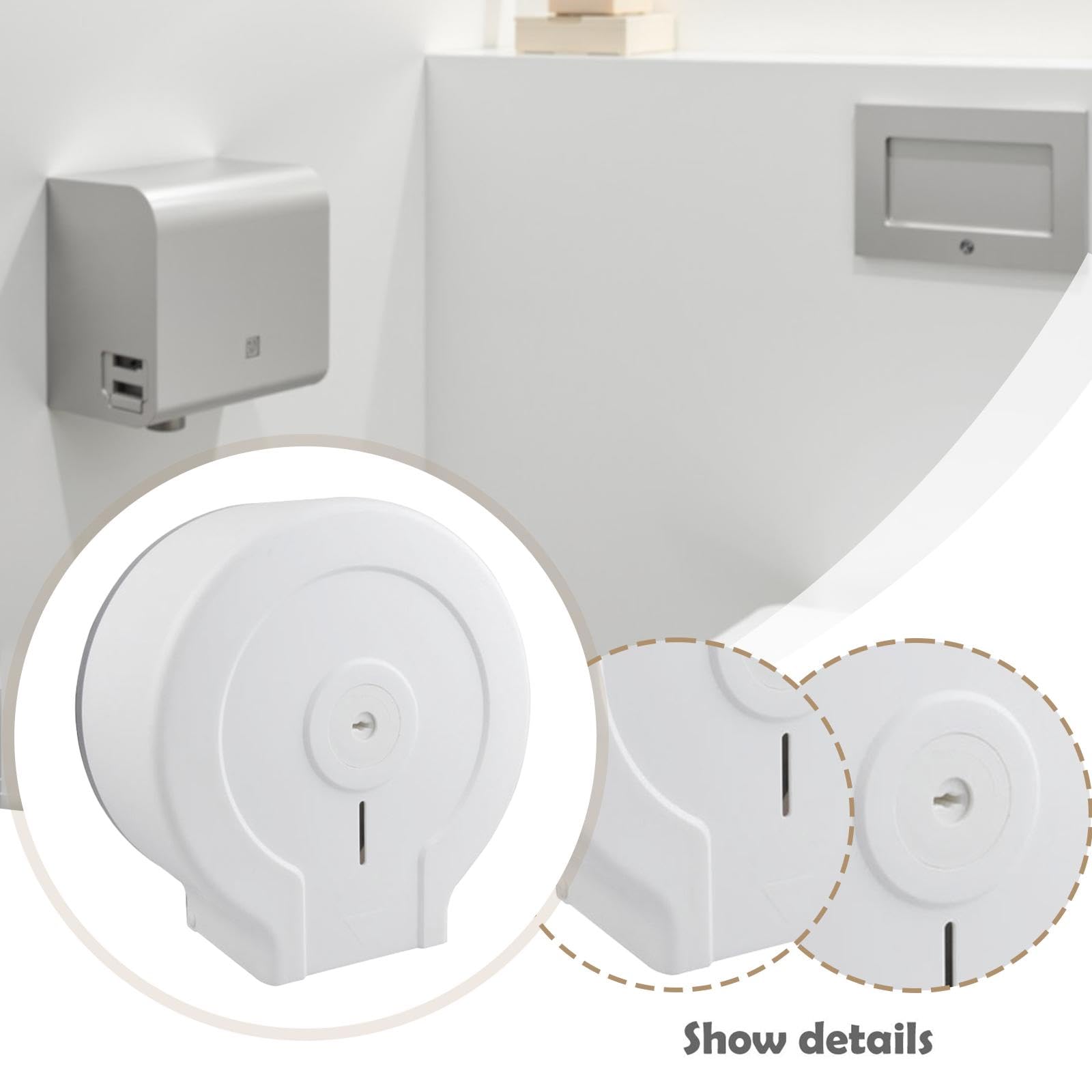 MERIGLARE Toilettenpapierspender, Toilettenpapierhalter, Elegant, Einfach Nachzufüllen, Modischer Badepapierhalter für Einkaufszentren zu Hause, Weiß