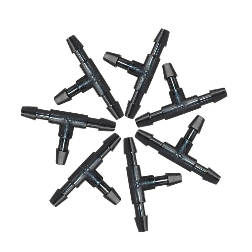 200/500/1000 stücke 1/8'' Barb Kunststoff Adapter Garten Schlauch Bewässerung T Wasser Anschluss Stacheldraht Wasser Splitter Bewässerung armaturen(500pcs)