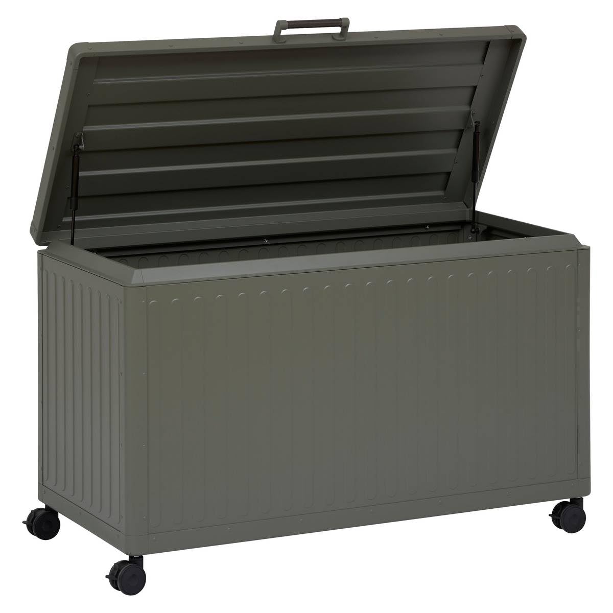 Coffre de Rangement Extérieur Edenio 510L Acier Galvanisé Aluminium Étanche Mobile Jardin Balcon