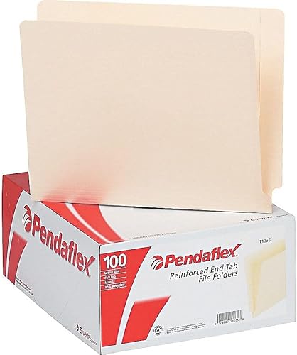 Miniatura 3 de Pendaflex Carpetas reforzadas Manila con pestaña final, tamaño carta, corte recto, 100BX (11035)