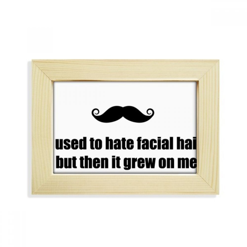 Regalo original para amigos: marco de fotos de madera 5x7 pulgadas con diseño de barba
