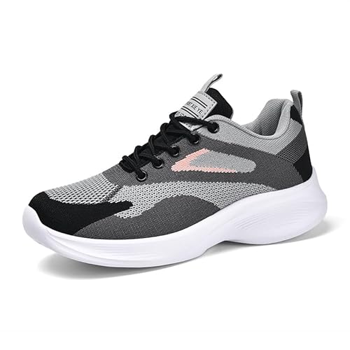 HENRVIEG Women's Running Shoes Lightweight Air Breathable Comfortable Sport Outdoor Fitness Gym Athletic Sneaker, Black, 8 UK HENRVIEG Women's Running Shoes Lightweight Air Breathable Comfortable Sport Outdoor Fitness Gym Athletic Sneaker, Black, 8 UK