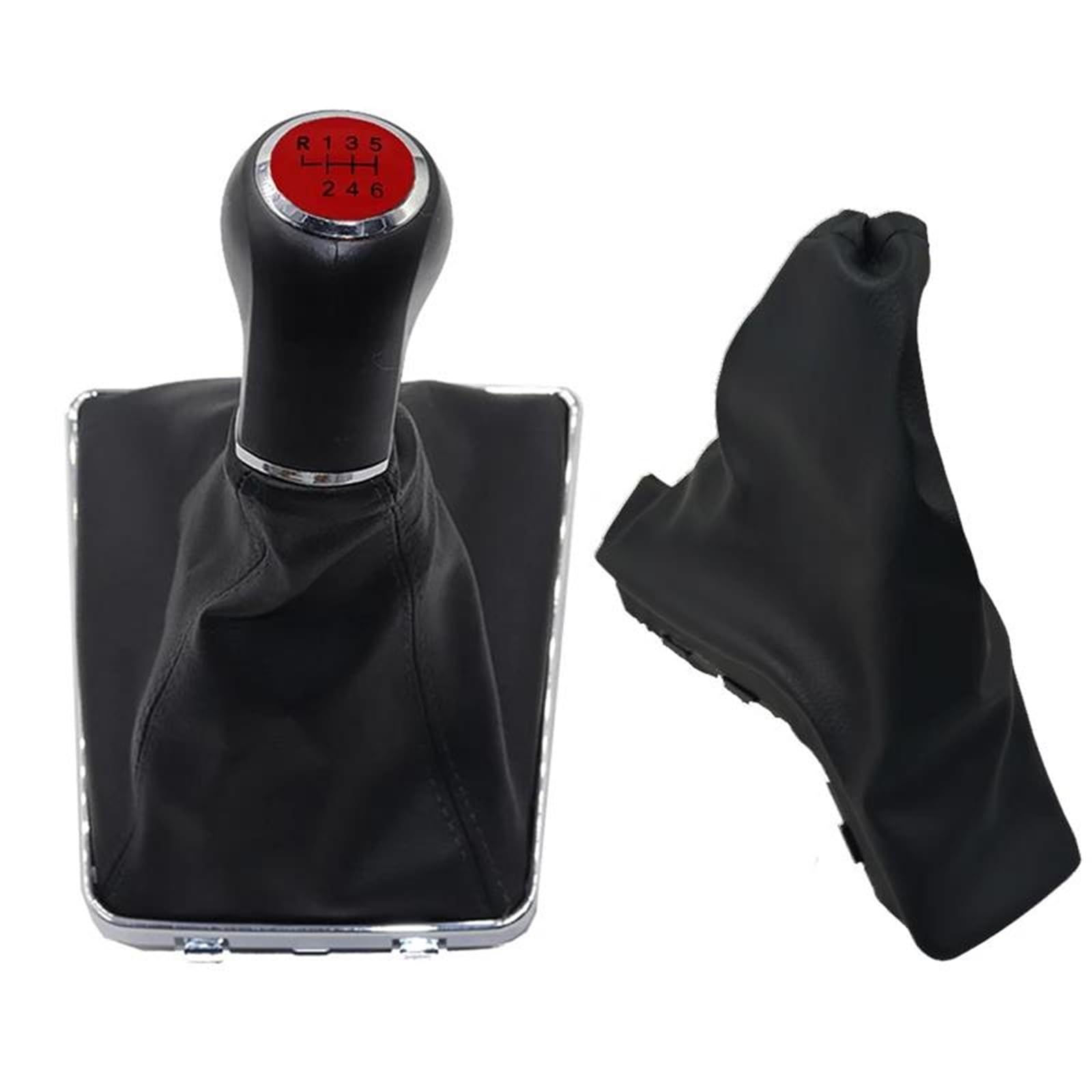 Fhuwaz One Color Car Gear Knob For Vauxhall Astra H 1.6 2004-2010 Gearbox Gaiter Stick Boot Jacket Handles Gear Shift Knob Lever Shifter 5 Speed(R123456 Black Pair8)