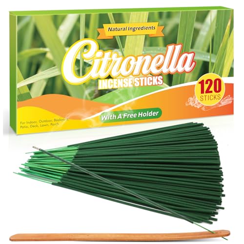 SCENTORINI Bâtons d'Encens à la Citronnelle Naturelle Idéals pour l'Extérieur comme Les...