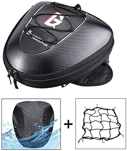 Moto Bolsa sobre depósito de cola de la motocicleta del asiento de almacenaje del casco