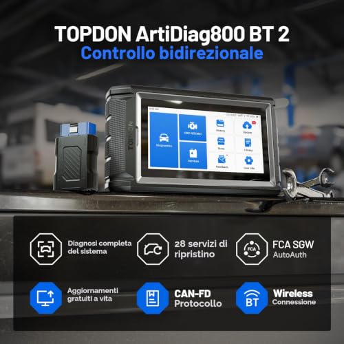 TOPDON AD800BT V2.0 OBD2 diagnosegerät Auto Lebenslange kostenlose Upgrades