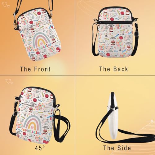 Gzrlyf School Counselor Crossbody Bag Thank You Gift Gift School Counseling Therapist Psychologist Counselor Wallet Bag3