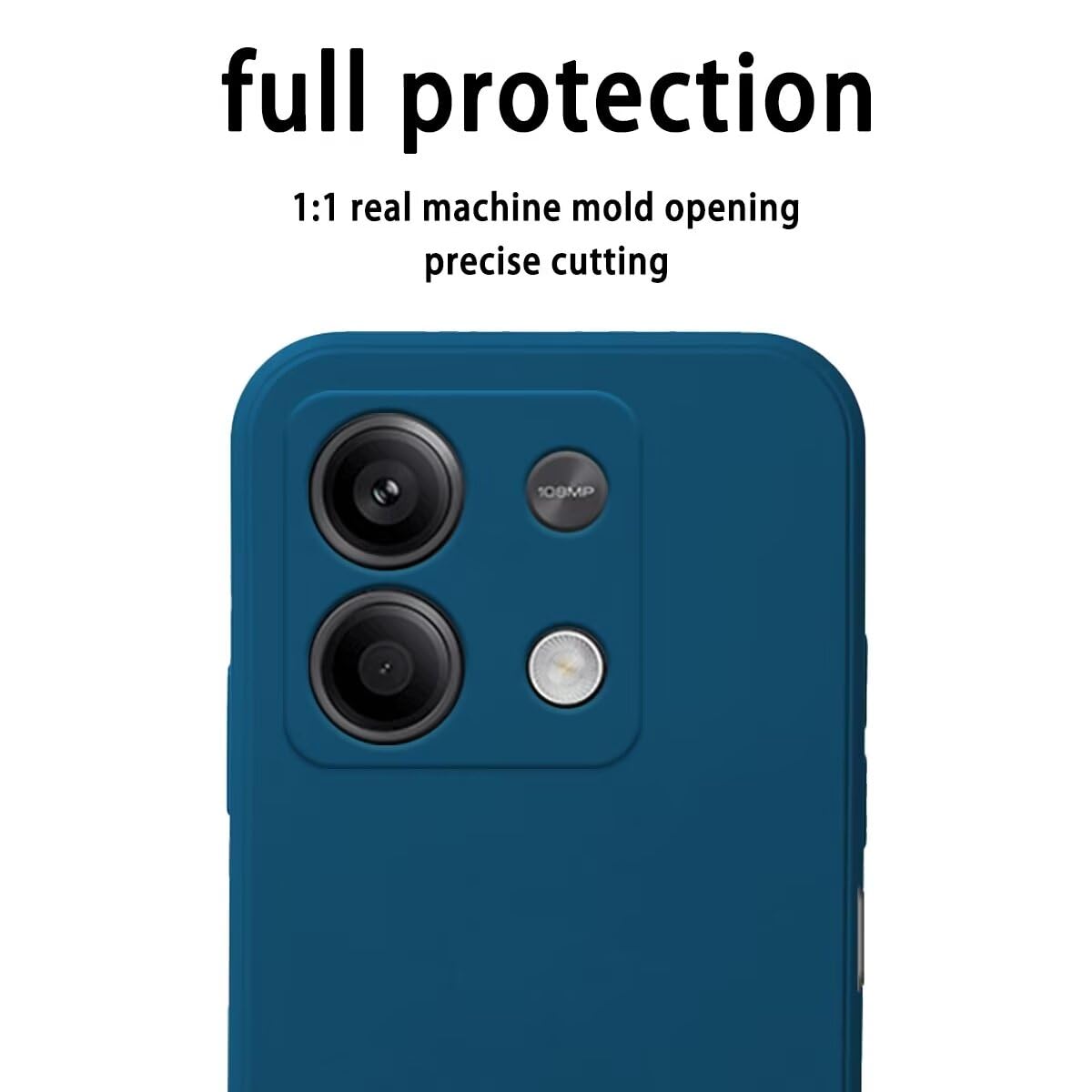 HAFFAN TPU Silicone Case Compatible with Redmi Note 13 5G (6.67" inches), Cover Holster Sleeve - Sand Powder - Image 3