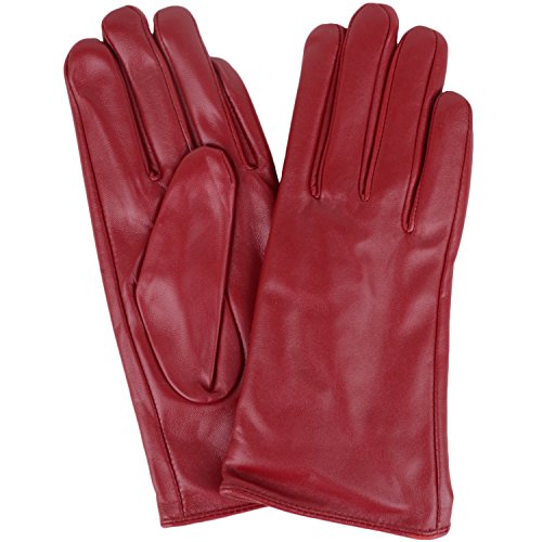 SNUGRUGS Butter Soft Premium Leather Glove, Gants Femme, Rouge, (Taille Fabricant: 7") Cover