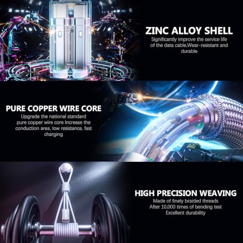 Image of Verilux 2-in-1 PD 65W Type C Cable Fast Charging with Phone Lanyard, 3.3Ft /1M Nylon Type C to C Cable Supports 480MBPS Data Sync for iPhone 17 /17 Pro /17 Pro Max /16 /15 Series, Galaxy S25 /S24 /S23 /S22