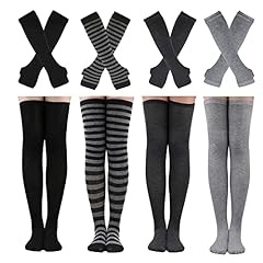 4sets Solid Black+white+deepgrey+grey