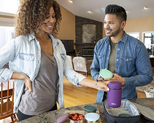Mira Lunch, Food Jar - Vacuum Insulated Stainless Steel Lunch Thermos - 13.5 Oz - Purple #TOP2