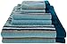 Superior Collection Luxurious Stripes 100% Premium Combed Cotton 6-Piece Towel Set, Seafoam
