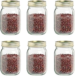 KitchenCraft Home Made Preserving Jars, Glass with Lids, 500 ml, Set of 6