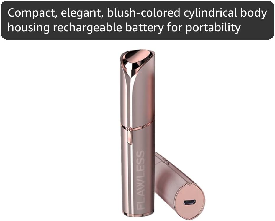 Finishing Touch Flawless Next Generation Facial Hair Remover, Rechargeable, Blush