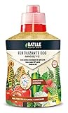 Utilizable en todo tipo de plantas y en todas las condiciones, interior, terraza, huerto y jardín. Composición: 8UF de nitrógeno, 12% aminoácidos libres, 58% de óxido de potasio. Certificado ecológico por el CAAE con número FE-001-0156
