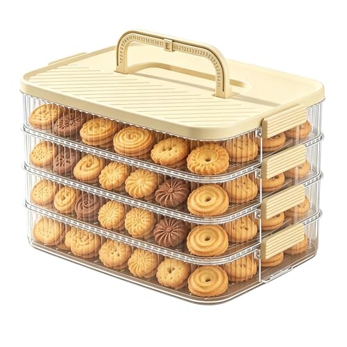 Contenedor de alimentos apilable Generisch de 4 niveles con asa para viaje 2