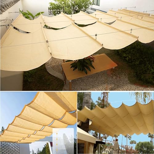 Tenda a vela triangolare 3x4x5 m di colore beige in polietilene ad alta densità VidaXL